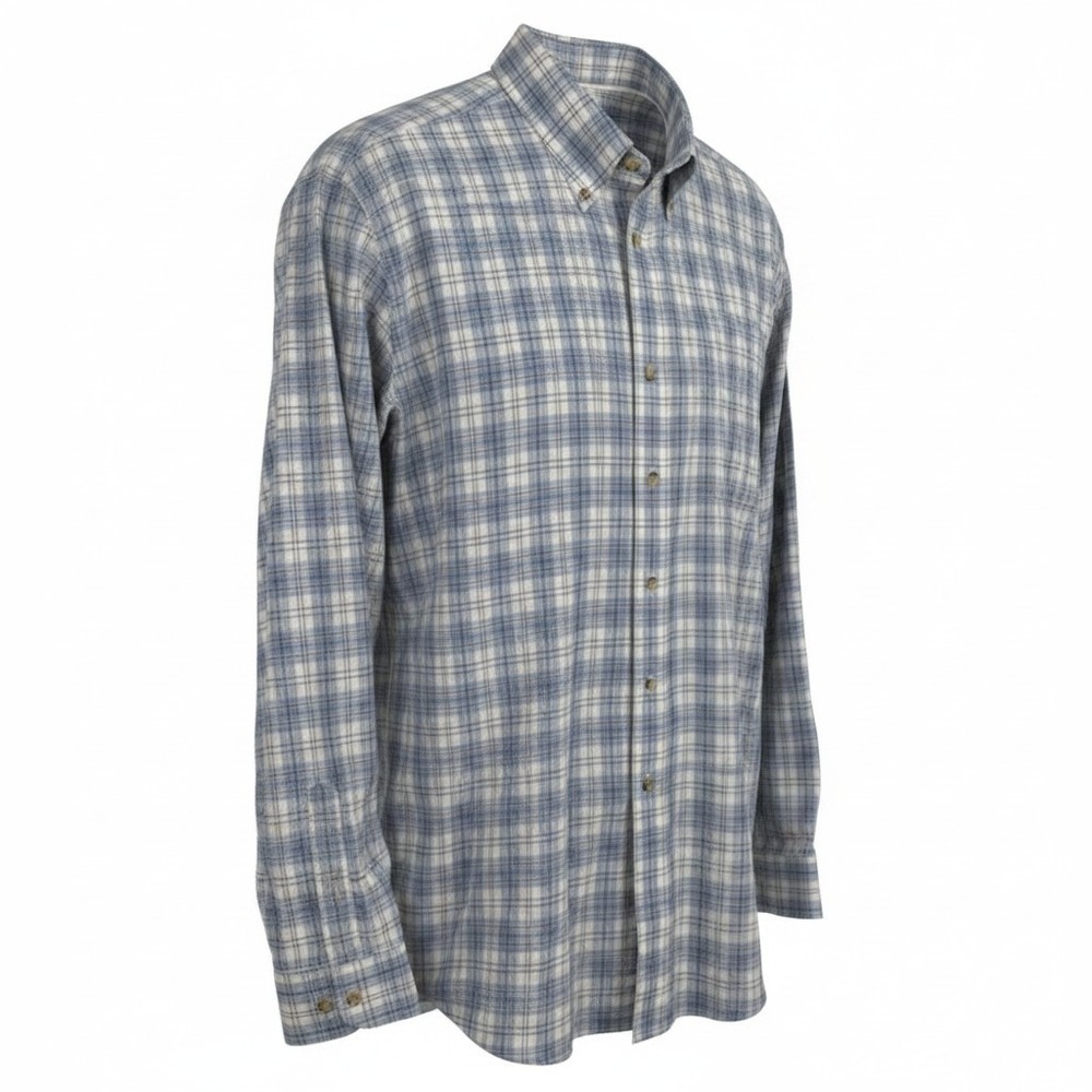 L.L. Bean Button Down‎ Shirt Long Sleeve Cotton Blue Red White Size XL